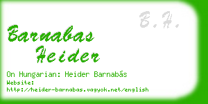 barnabas heider business card